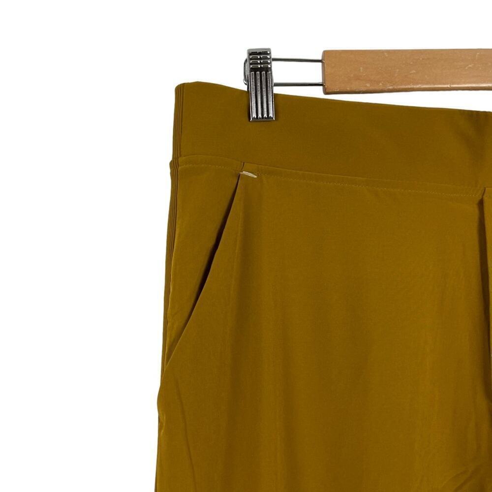 Athleta Brooklyn Ankle Tapered Leg Ribbed Textured Joggers Pant Brass Yellow 16 - Picture 3 of 16